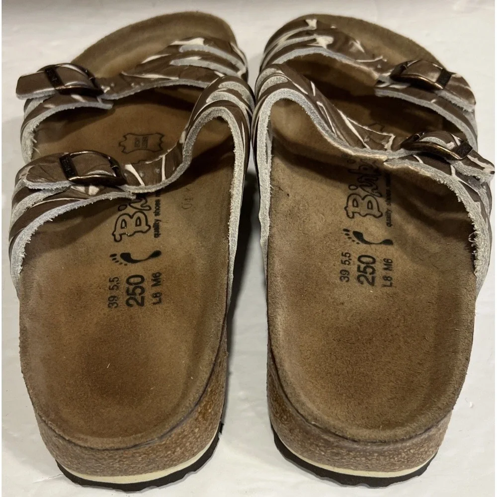 Birkenstock Birki's Grenada Softbed Leather Womens‎ Brown Suede Sandals Buckles